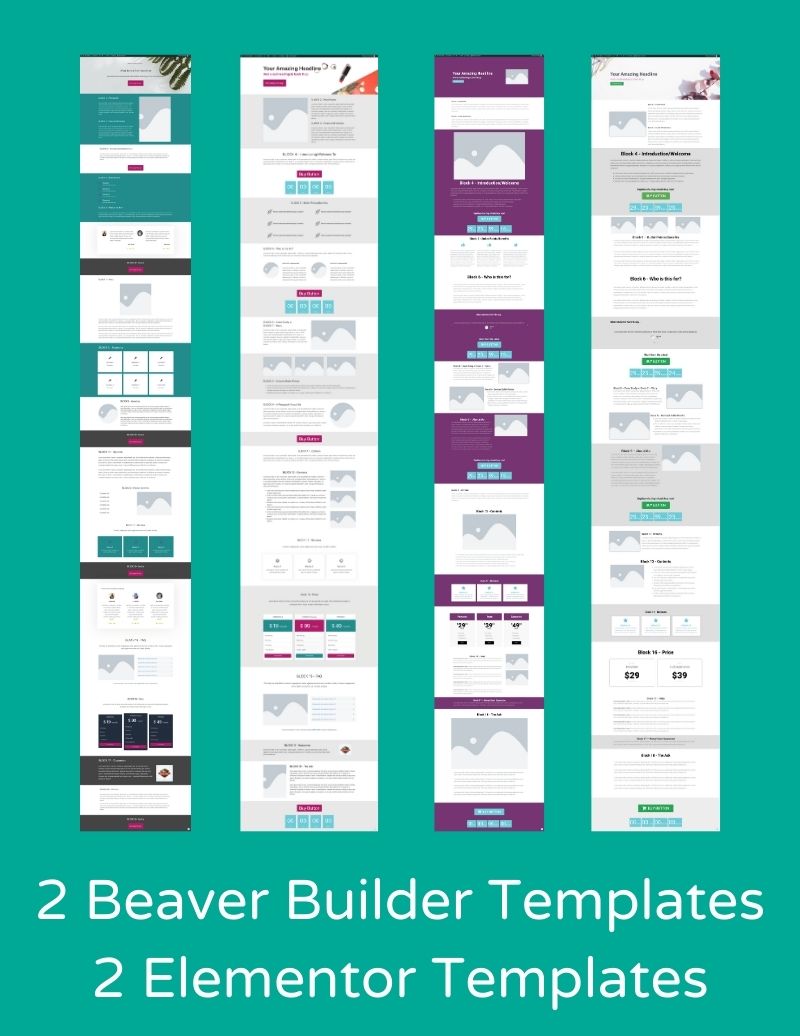 Sales page templates