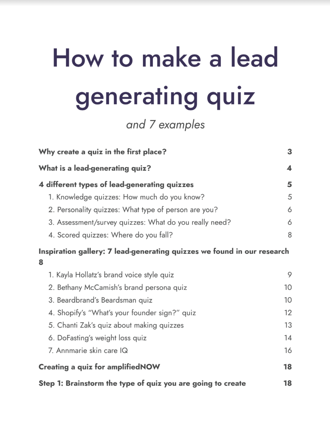 How to make a lead generating quiz